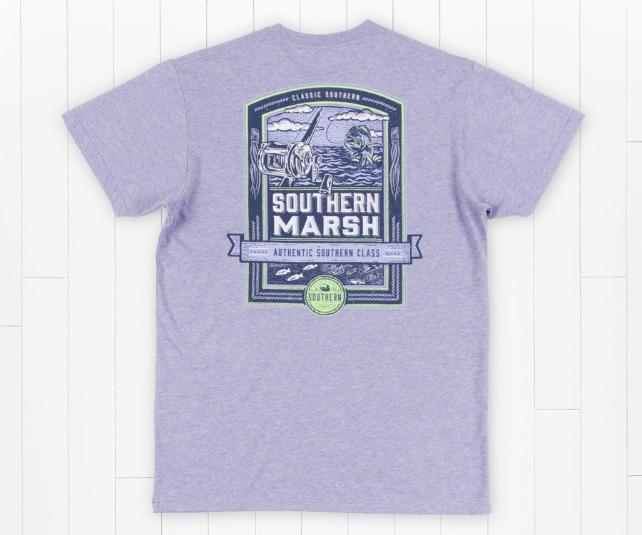 Men'S Southern Marsh Original Ss Tees | Genuine Tee | Offshore Washed Berry