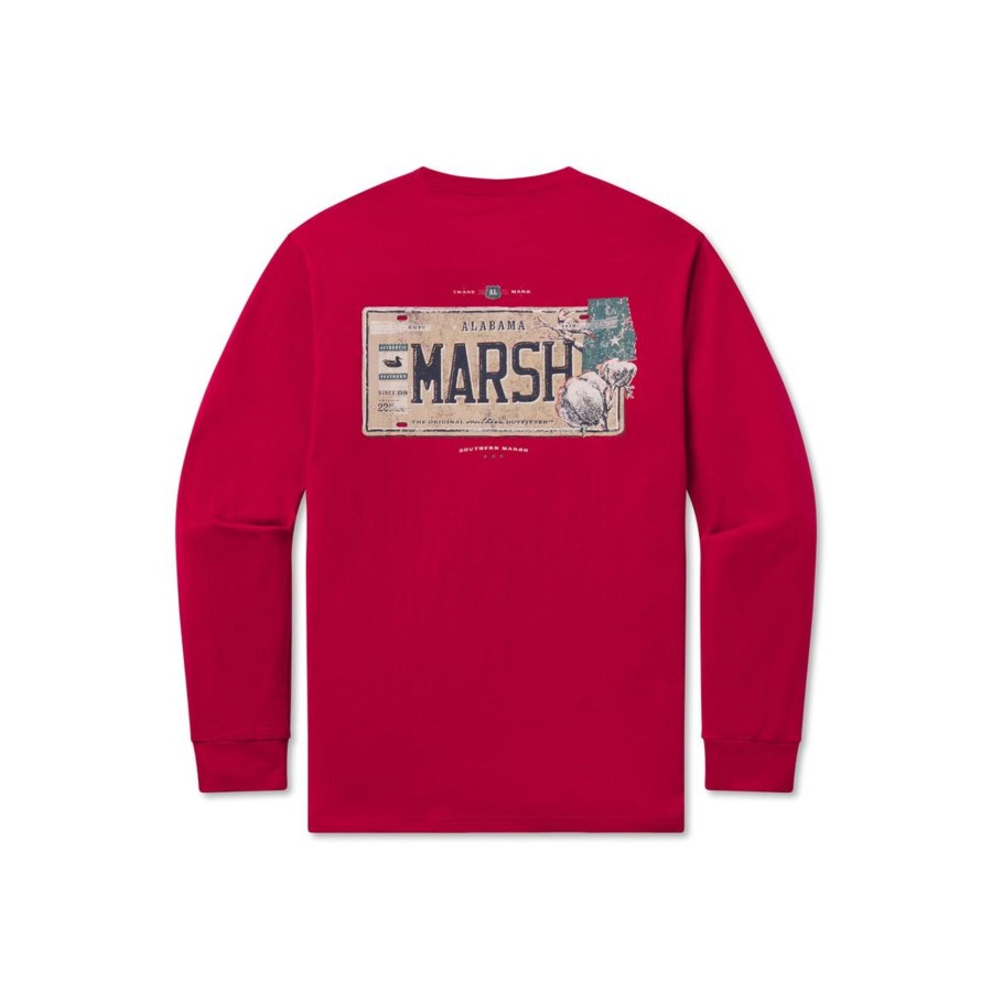 Men'S Southern Marsh Original Ls Tees | Backroads Collection Tee | Alabama | Long Sleeve