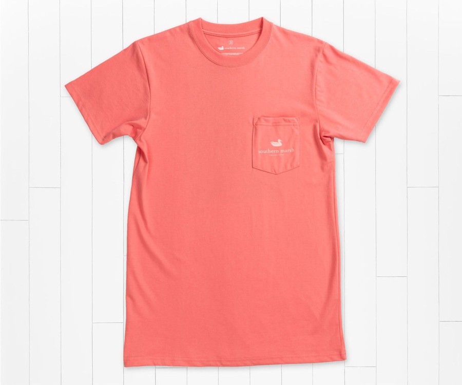 Women'S Southern Marsh Original Tees | Southern Horizons Tee | Lighthouse Azalea