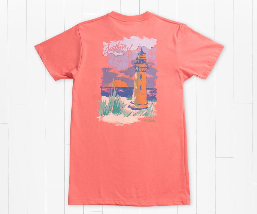 Women'S Southern Marsh Original Tees | Southern Horizons Tee | Lighthouse Azalea