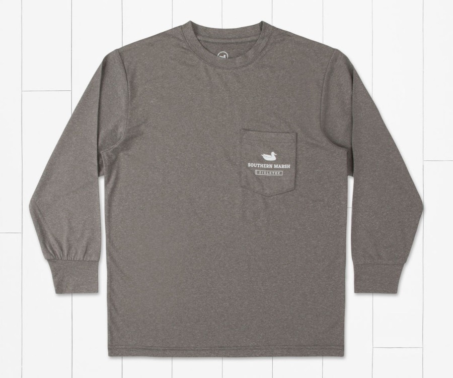 Youth Southern Marsh Performance Long Sleeve Tees | Youth Fieldtec Featherlight Ls - Offroad Rodeo Light Gray