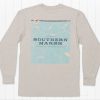 Men'S Southern Marsh Original Ls Tees | Origins Elevation Tee | Long Sleeve Washed Burnt Taupe