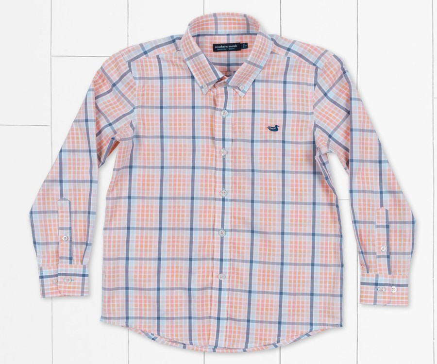 Youth Southern Marsh Dress Shirts | Youth Mansur Windowpane