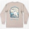 Men'S Southern Marsh Original Ls Tees | Vistas Egret Tee | Long Sleeve