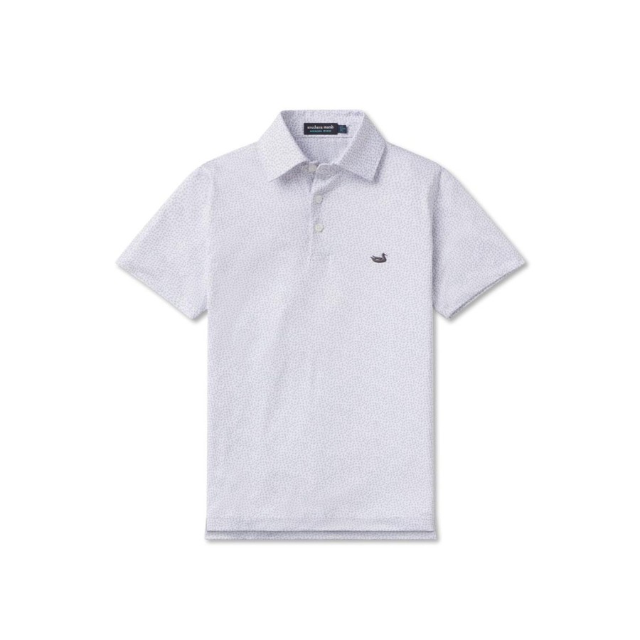 Youth Southern Marsh Polos | Youth Pass Rush Performance Polo White