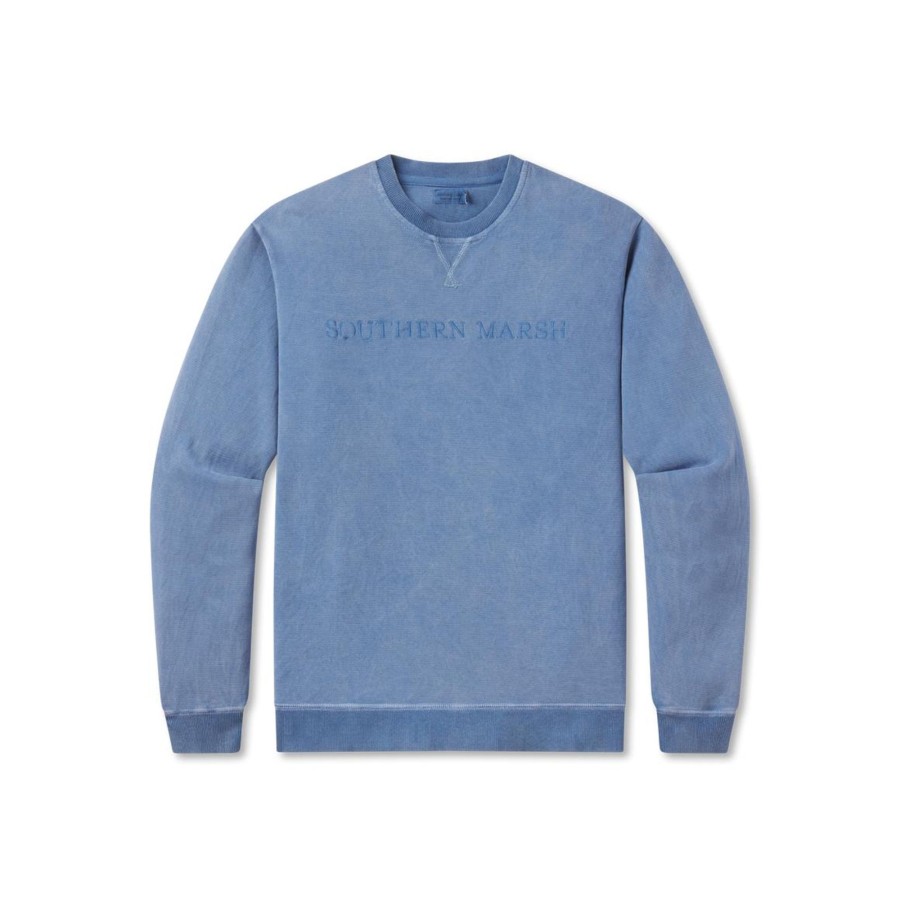 Men'S Southern Marsh Pullovers And Sweaters | Seawash Sweatshirt - Northshore Bluestone
