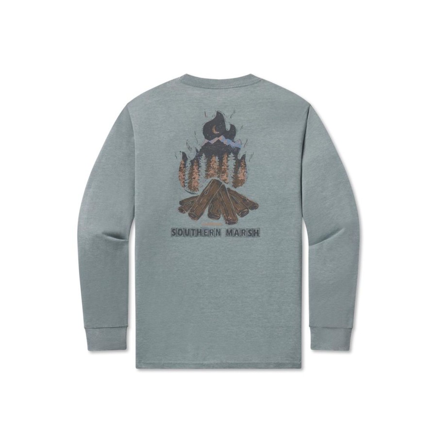 Women'S Southern Marsh Seawash Long Sleeve Tees | Seawash Tee | Campfire | Long Sleeve