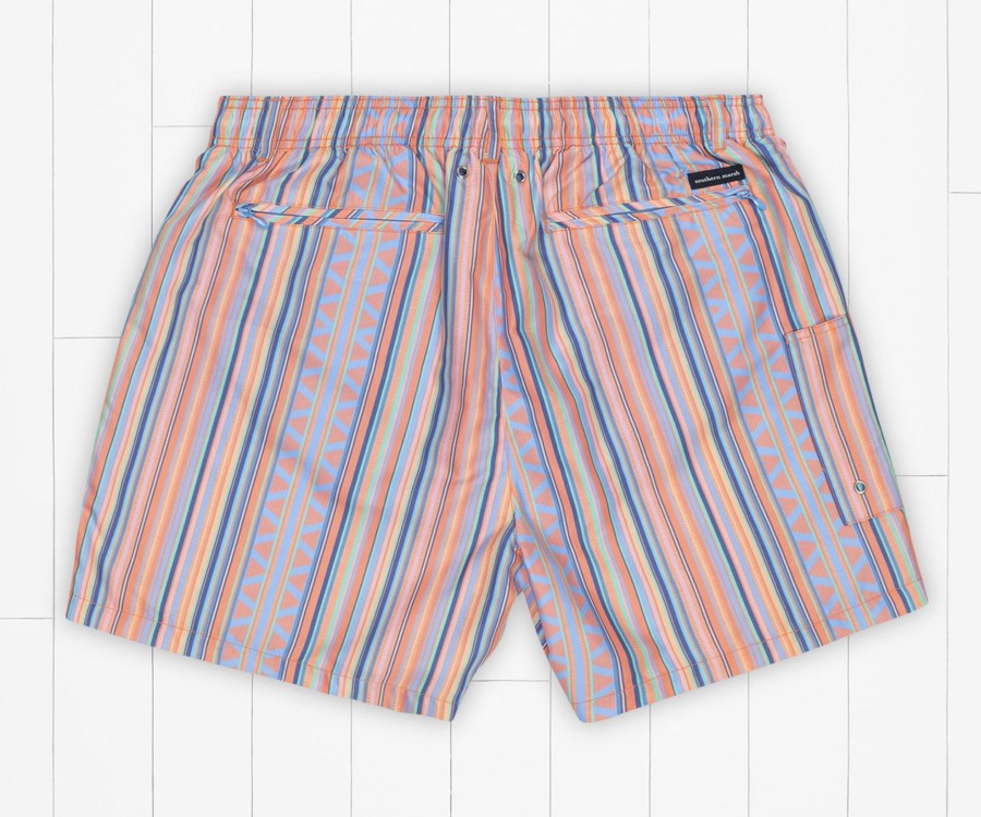 Men'S Southern Marsh Swim Trunks | Dockside Swim Trunk | Pacific Stripe