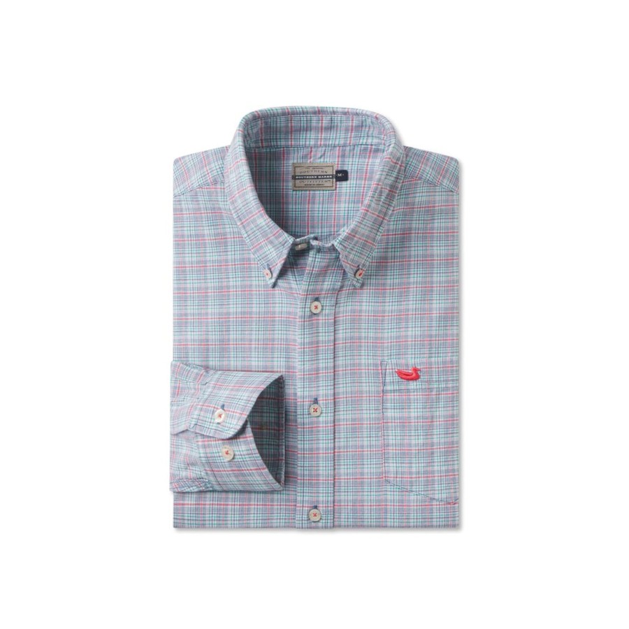 Men'S Southern Marsh Relaxed | Davidson Washed Check Dress Shirt