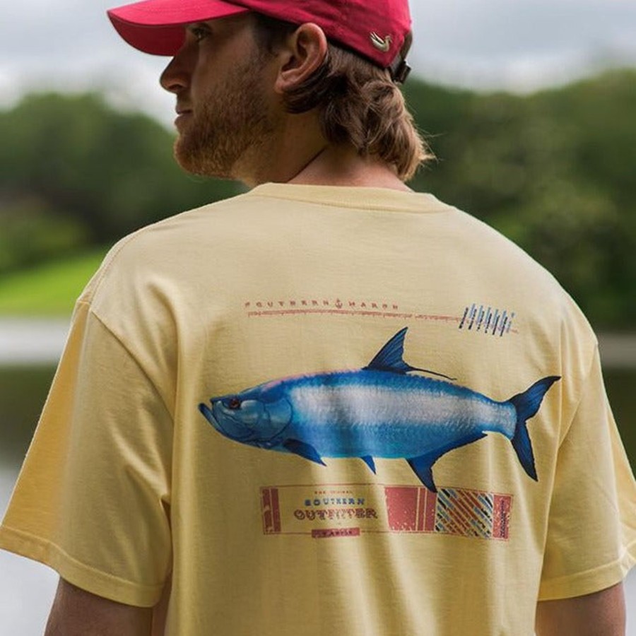 Women'S Southern Marsh Original Tees | Outfitter Collection Tee - Tarpon Light Yellow