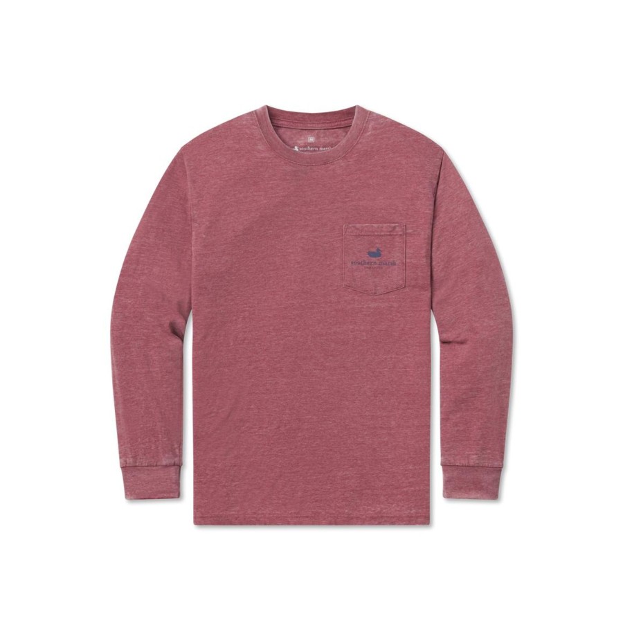 Men'S Southern Marsh Seawash Long Sleeve Tees | Seawash Tee | Classic | Long Sleeve